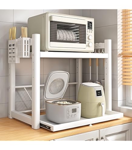 Amazon.co.jp: CZLZY レンジ上ラック 電子レンジラック 2段 炊飯